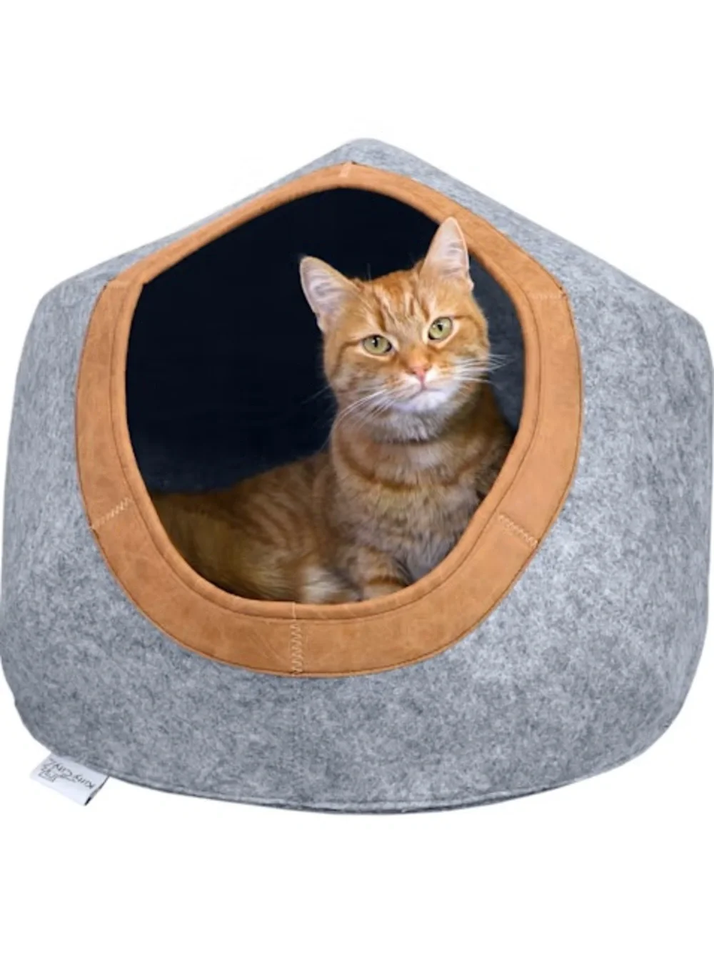 Like New! Kitty City Felt Cat Cave Hideaway Bed Enclosed Cat House Pet Shelter